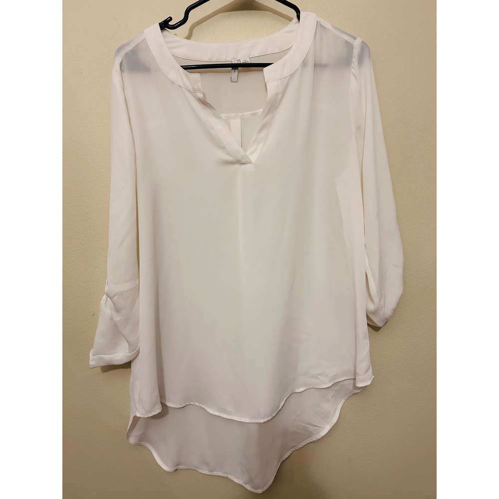 Free with purchase EST. 1946 Blouse Women Medium Ivory Good Flawed